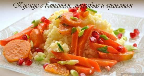 Couscous with sweet potatoes, carrots and pomegranate (lean)