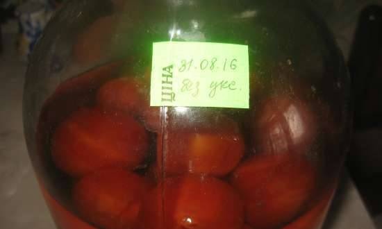 Tomates enlatados sin vinagre