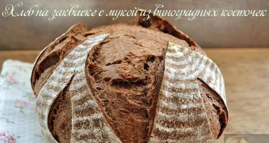 Sourdough bread with grape seed flour