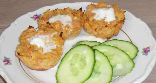 Cabbage and chicken breast muffins