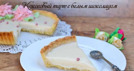Coconut tart with white chocolate