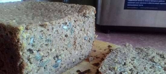 לחם שיפון 100% עם זרעי פשתן וגרעיני דלעת