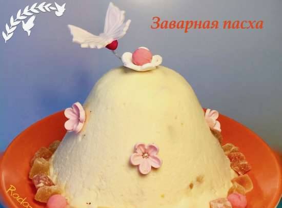 Easter "Princely" custard with cream, sour cream and yolks