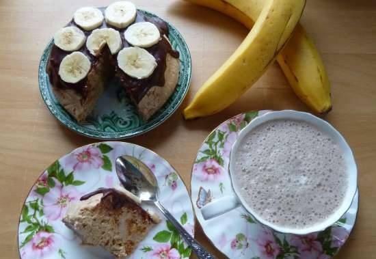 Breakfast for the Princess, or Banana Curd Dessert with Banana Coffee