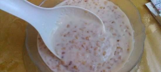Slow cooked oat milk porridge