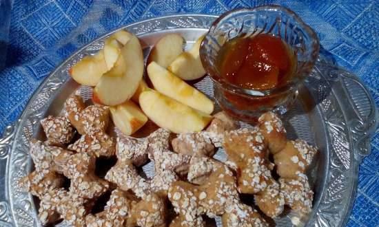 כוכבי דגנים מלאים עם תפוחים (תבשיל אפייה טורטיה שף 118000 נסיכה)