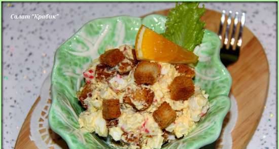 Crab salad with croutons