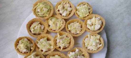 Potato Tartlets with Cod Liver Salad (Kalorik Electric Tartlet Maker)