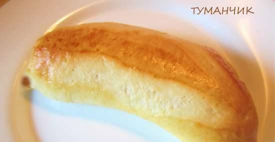 Banana buns with curd filling according to the recipe of Svetlana Metax