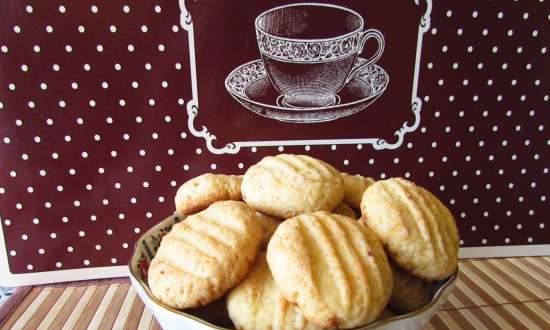 Galletas rápidas de vainilla con requesón sin huevos con pudin seco