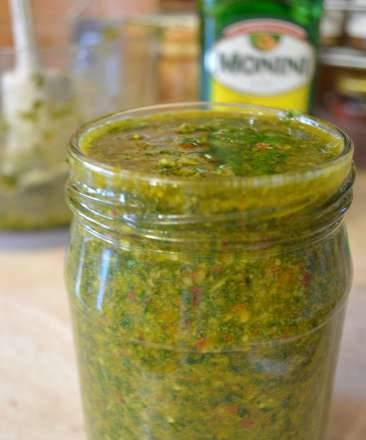 Cooking paste "Mint parsley" in olive oil