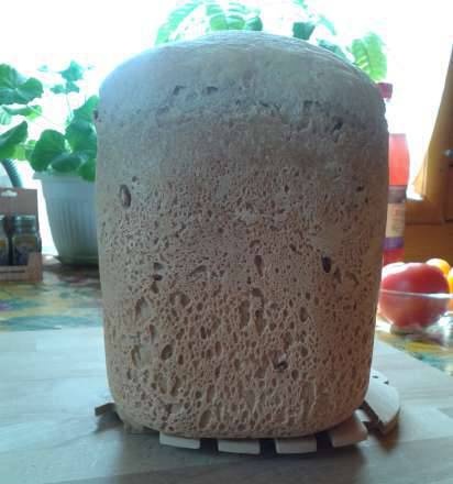 Simple gray bread on water and flour