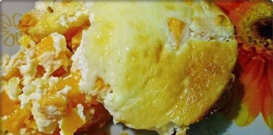 Sunny pumpkin baked with curd cheese