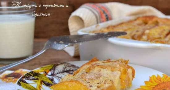 Clafoutis with peaches and star anise