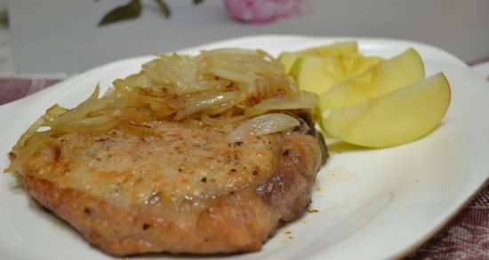 Pork fillet (steaks, chops, loin, escalope), pan-fried