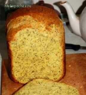Orange bread with poppy seeds (bread maker)