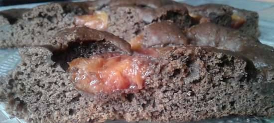 Chocolate plum cake in Princess pizza maker 11500198