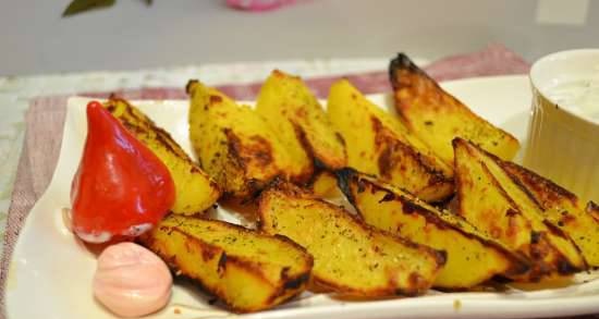Dome grilled potatoes