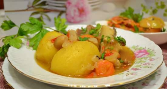 Pieczeń cielęca z ziemniakami i grzybami na niedzielny obiad (piekarnik)