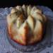 Apple muffin under a curd cap