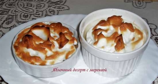 Apple dessert with meringue