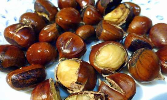 Oven-baked chestnuts