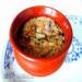 Porridge in a pot made of whole-grain rye semolina with Yalta onions and wild mushrooms