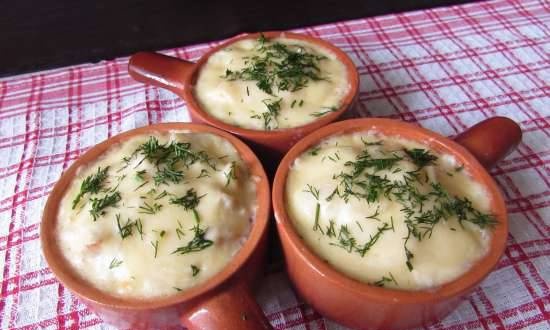Celery root baked in a creamy sauce