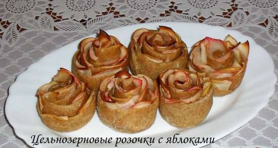 Whole-grain roses with apples