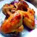 Chicken wings in orange and mulberry marinade