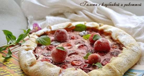 Galette with strawberries and ricotta