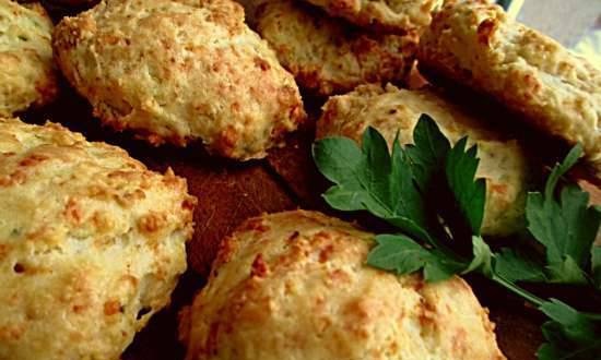 Cookies with Parmesan cheese, green onions and garlic (Princess pizza maker or oven)