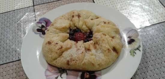 Curd biscuit with plums
