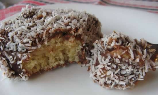 Chocolate-coconut cakes with boiled condensed milk