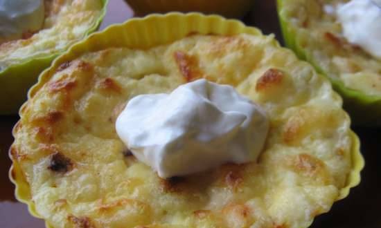 Mini casseroles curd and cheese