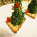 Christmas tree snack on a cracker