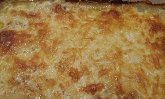 Dauphine potatoes with cheese crust in the oven