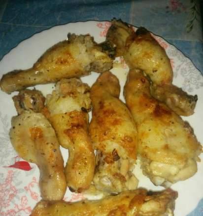 Chicken bones with rice