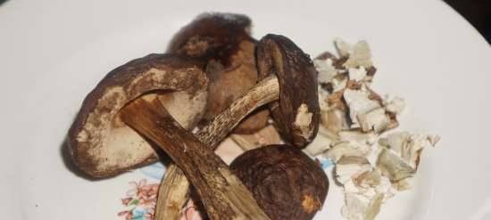 Dried frozen mushrooms