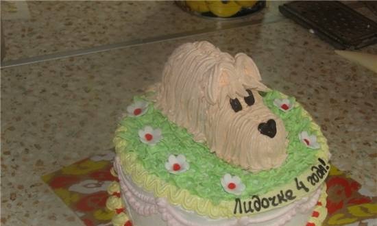 Cake "With a dog" Master class