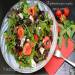Strawberry salad with blue cheese and mint