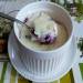 Light curd-yoghurt soufflé with blueberries