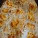 Garlic pizza on thin unleavened dough