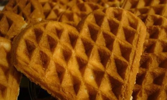 Loose biscuits in a waffle iron Hearts