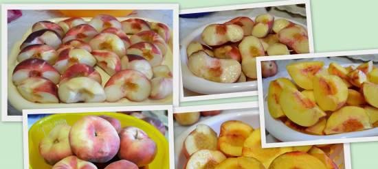 Peaches and nectarines for freezing