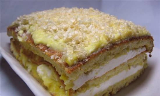 Three-layer biscuit cake
