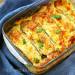 Eggplant casserole with béchamel sauce with Provencal herbs