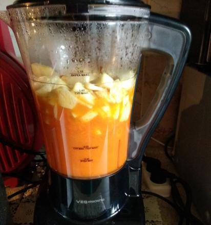 Carrot and apple puree in a blender soup maker VES-SKA24