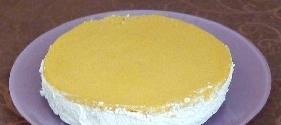 Mousse cake "Coconut-mango" for a healthy diet