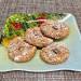 Flourless curd bagels with bran and nuts